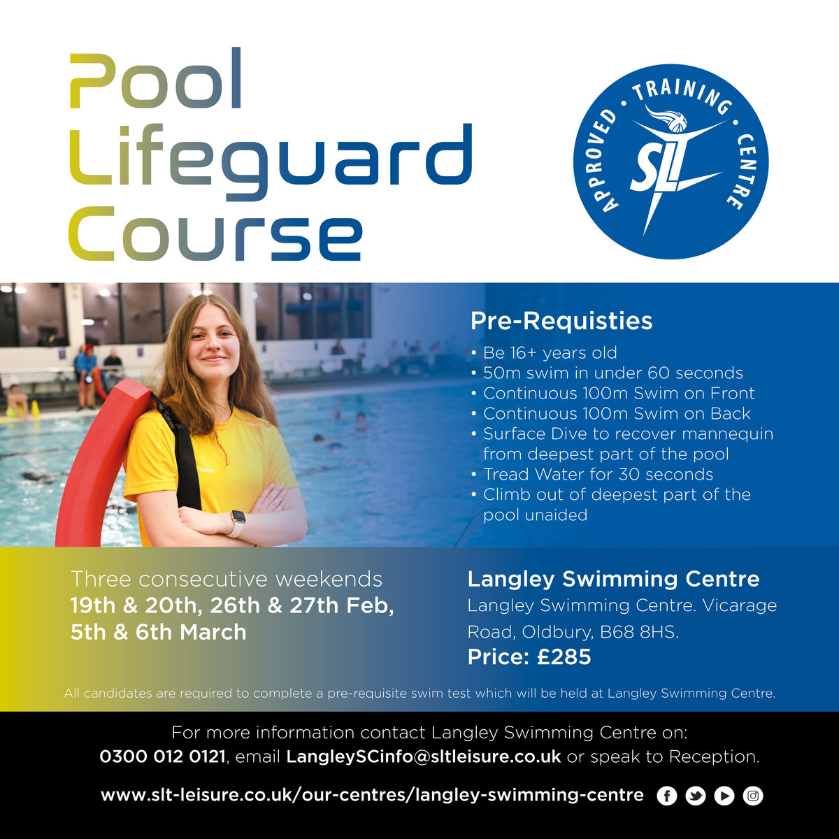 Become a Lifeguard with SLT | Sandwell Leisure Trust